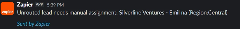 Slack fallback channel