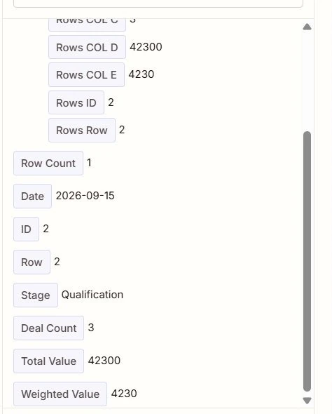 Row count 1