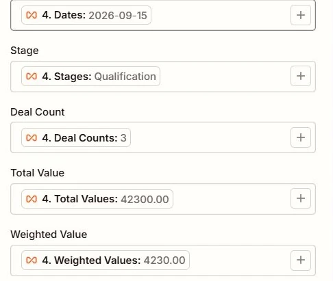 Mapped to per-pass value